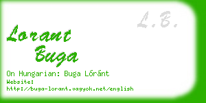 lorant buga business card