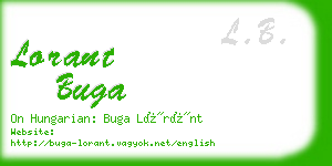 lorant buga business card